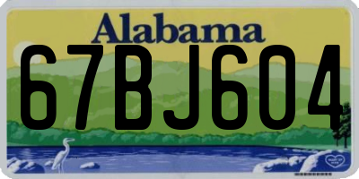 AL license plate 67BJ604