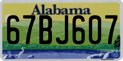AL license plate 67BJ607