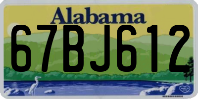 AL license plate 67BJ612