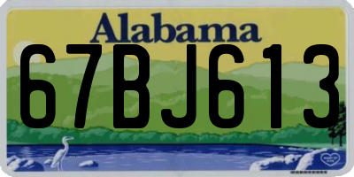 AL license plate 67BJ613