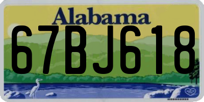 AL license plate 67BJ618