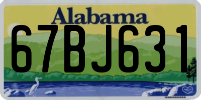 AL license plate 67BJ631