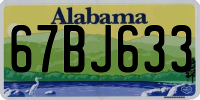 AL license plate 67BJ633