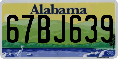 AL license plate 67BJ639