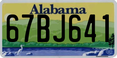 AL license plate 67BJ641