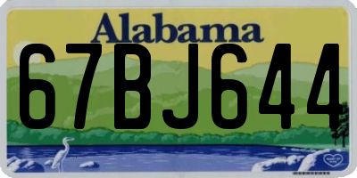 AL license plate 67BJ644
