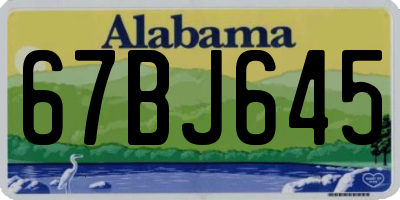 AL license plate 67BJ645