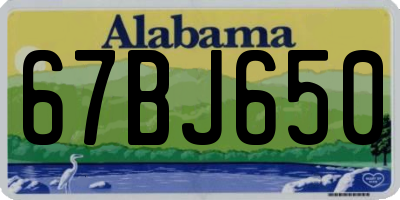 AL license plate 67BJ650