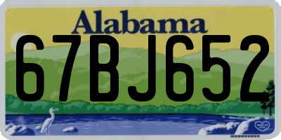 AL license plate 67BJ652