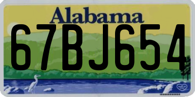 AL license plate 67BJ654