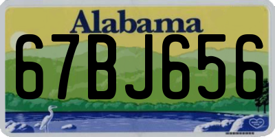 AL license plate 67BJ656