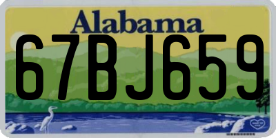 AL license plate 67BJ659