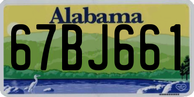 AL license plate 67BJ661