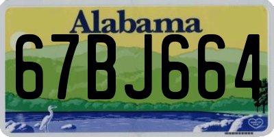 AL license plate 67BJ664