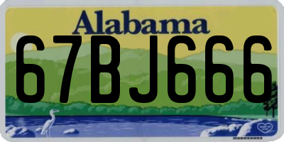 AL license plate 67BJ666