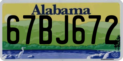 AL license plate 67BJ672