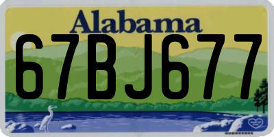 AL license plate 67BJ677