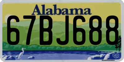 AL license plate 67BJ688