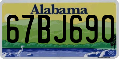 AL license plate 67BJ690