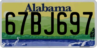 AL license plate 67BJ697