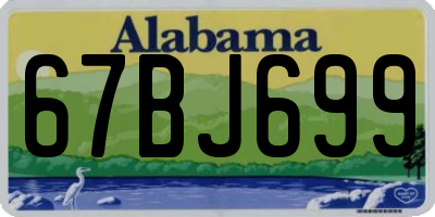 AL license plate 67BJ699