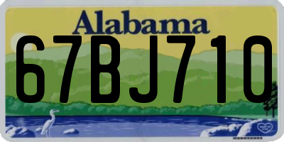 AL license plate 67BJ710