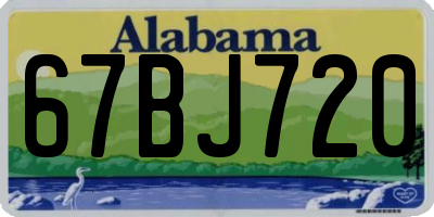 AL license plate 67BJ720