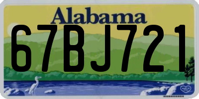 AL license plate 67BJ721