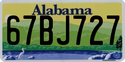 AL license plate 67BJ727