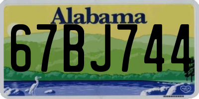 AL license plate 67BJ744