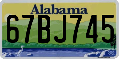 AL license plate 67BJ745