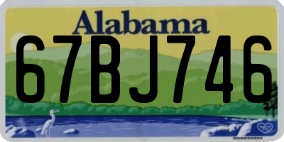 AL license plate 67BJ746