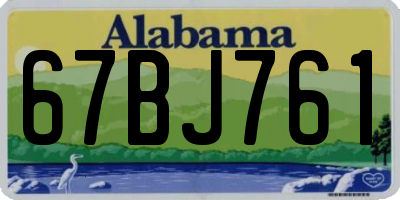 AL license plate 67BJ761