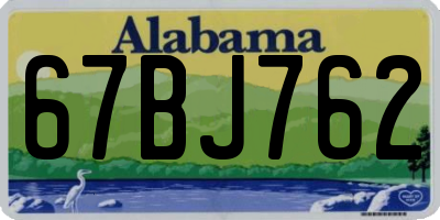AL license plate 67BJ762