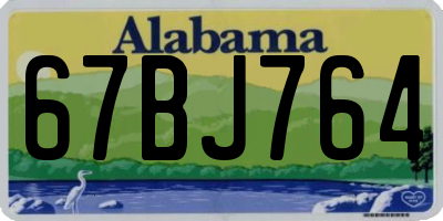 AL license plate 67BJ764