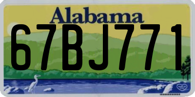 AL license plate 67BJ771