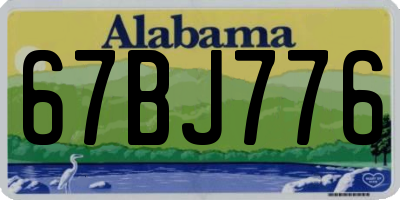 AL license plate 67BJ776