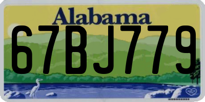 AL license plate 67BJ779