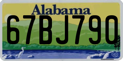 AL license plate 67BJ790
