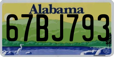 AL license plate 67BJ793