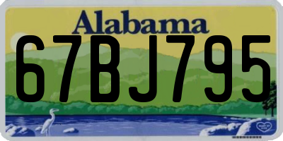 AL license plate 67BJ795