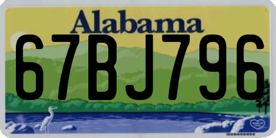 AL license plate 67BJ796