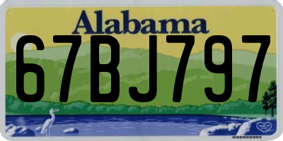 AL license plate 67BJ797