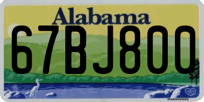 AL license plate 67BJ800