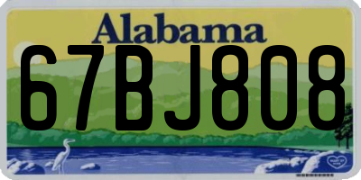 AL license plate 67BJ808