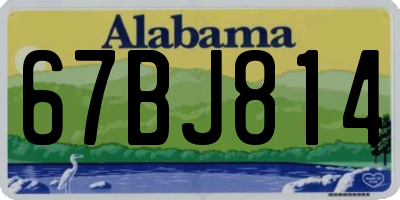 AL license plate 67BJ814