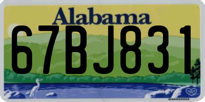 AL license plate 67BJ831
