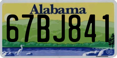 AL license plate 67BJ841