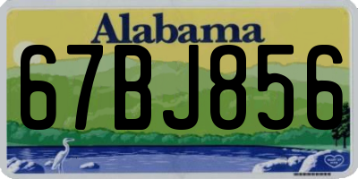 AL license plate 67BJ856