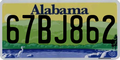 AL license plate 67BJ862